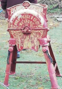 Philip Pierce & Co. turnip cutter before restoration, part of the Sligo Folk Park artefact collection