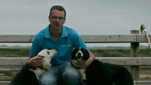 Martin with his Atlantic sheep dogs
