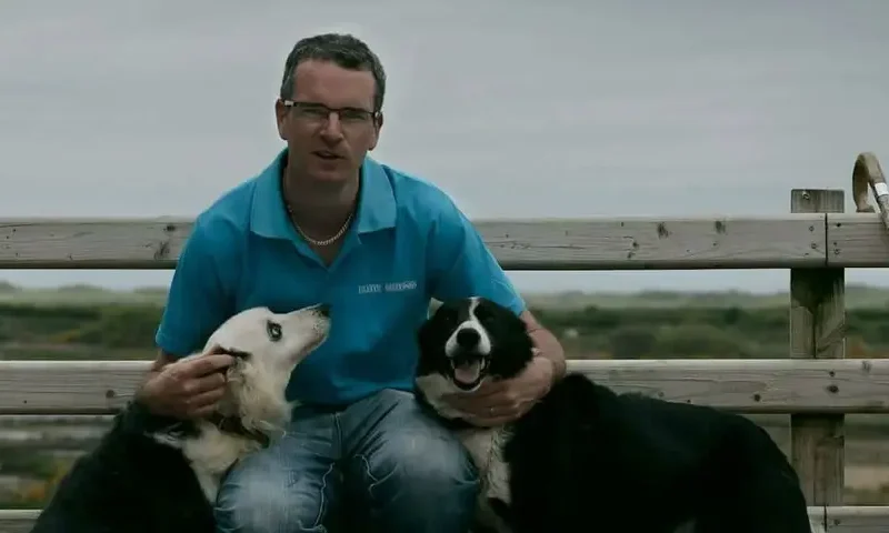 Martin with his Atlantic sheep dogs